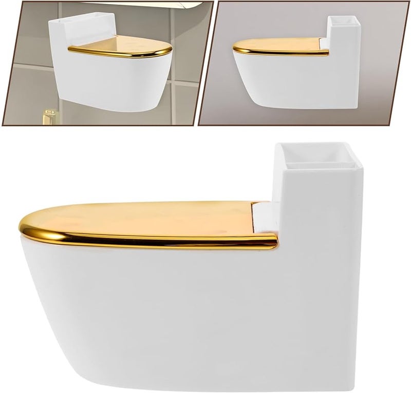 Wall Mounted Toilet Shaped Ashtray With Lid Indoor Decorative Smoking Holder For Bathroom - Image 4